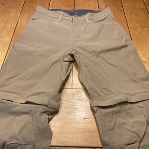 Eddie Bauer Convertible Cargo Pants 32x30 Light Khaki